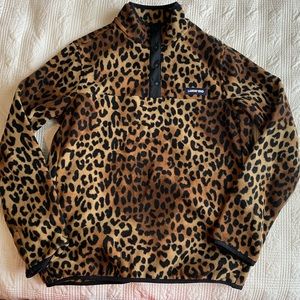 Lands end leopard print fleece